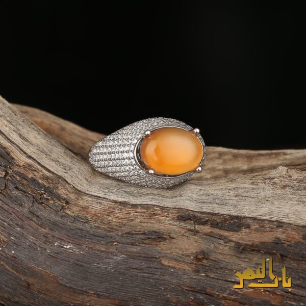 انشگتر زنانه عقیق پرتقالی