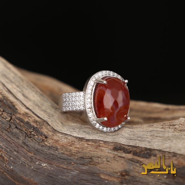 انگشتر زنانه عقیق سرخ