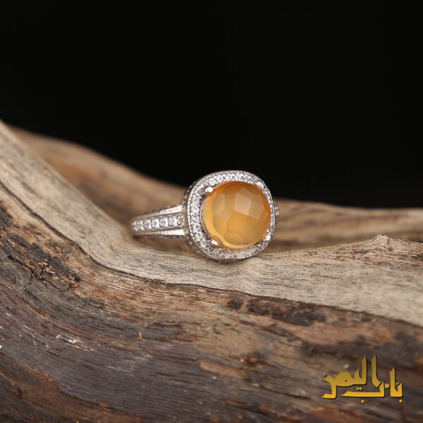 انگشتر زنانه عقیق پرتقالی