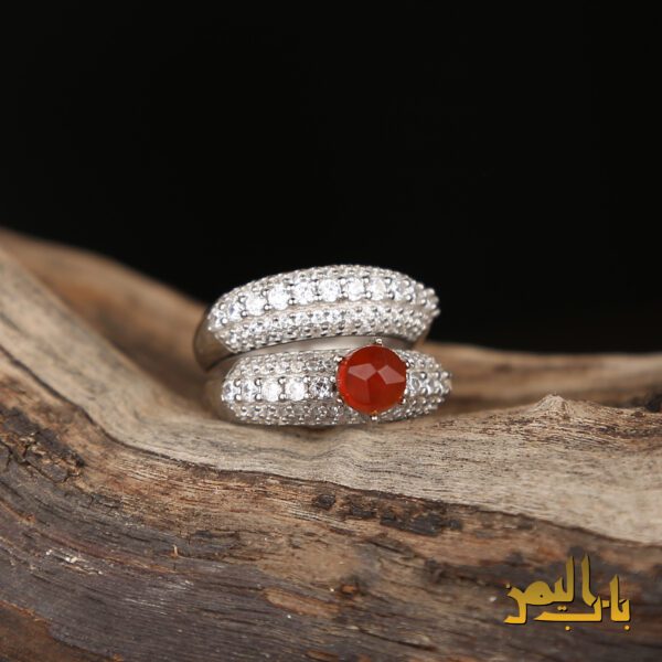 انگشتر زنانه عقیق سرخ